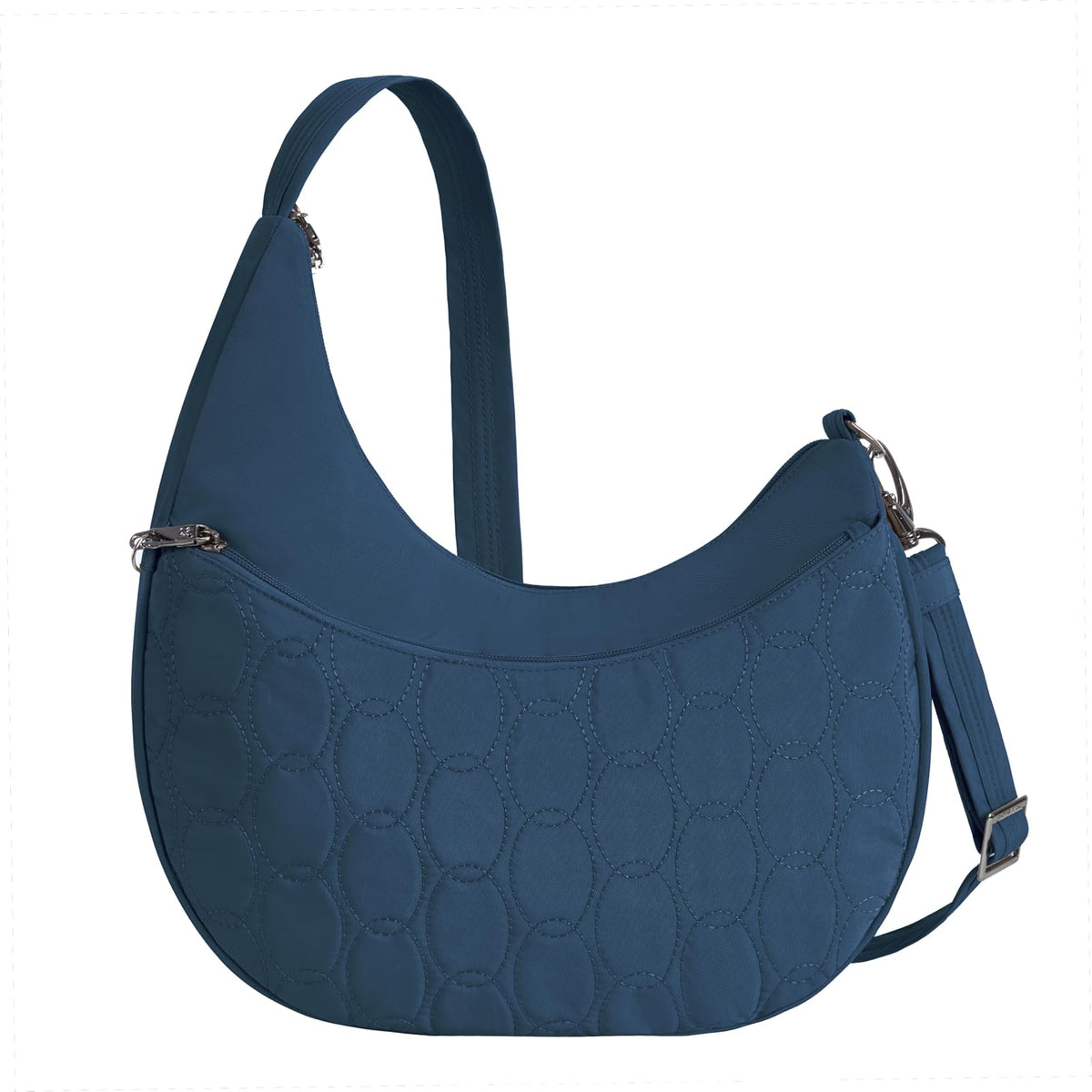 Travelon Handbag, 14”W X 8.5”-10.75”H X 4”D, Ocean