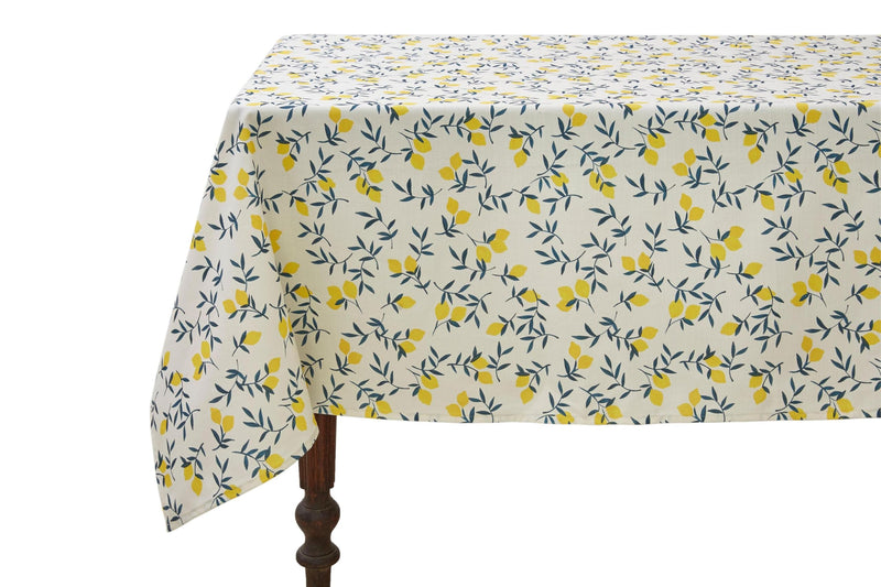 Coucke Printed Tablecloth in Metis, Lemon Zest, 180 x 180 cm