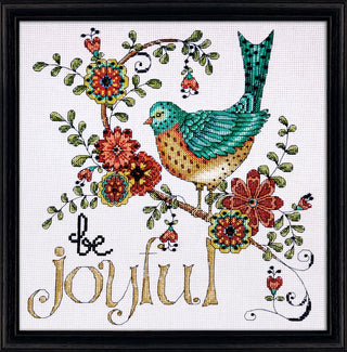 Design Works Crafts Tobin DW2789 Heartfelt be Joyful Counted Cross Stitch Kit, 10 by 10-Inch, 14 Count