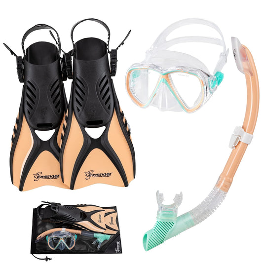 Seavenger Snorkeling Set, Small, Mint Cream