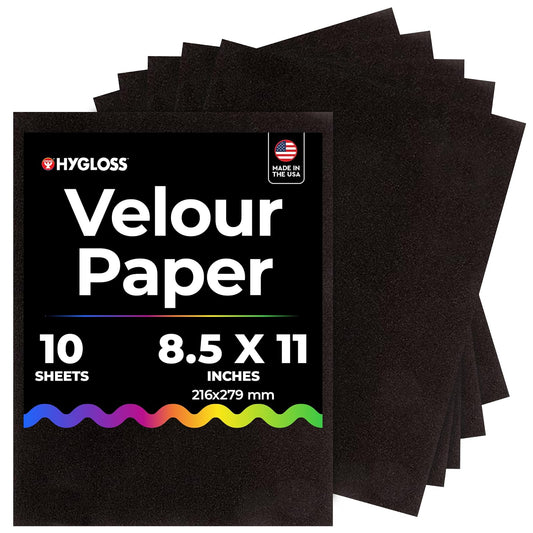 Hygloss Products, Inc Black 10 Sheets Velour Paper