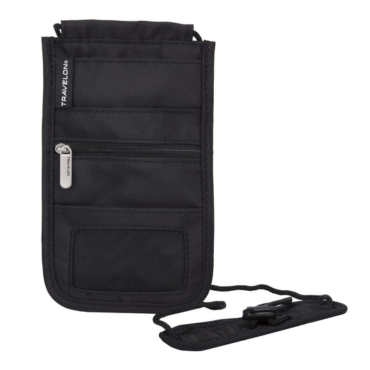 Travelon Luggage RFID Blocking Deluxe Boarding Pouch, Black