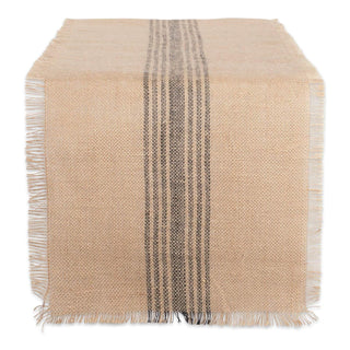 DII Table Runner, Table Runner, 14x72", Middle Stripe Gray