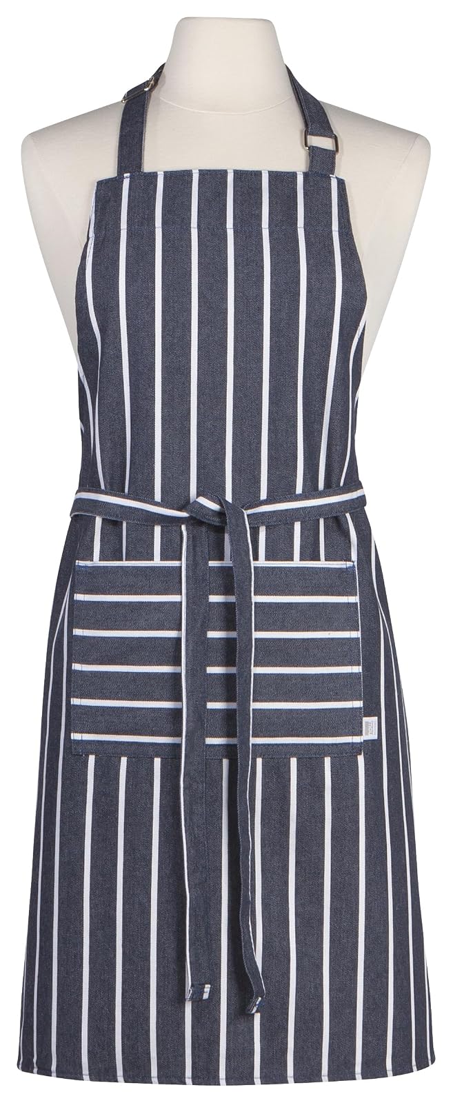 Now Designs Basic Cotton Kitchen Chef's Apron, Butcher Stripe