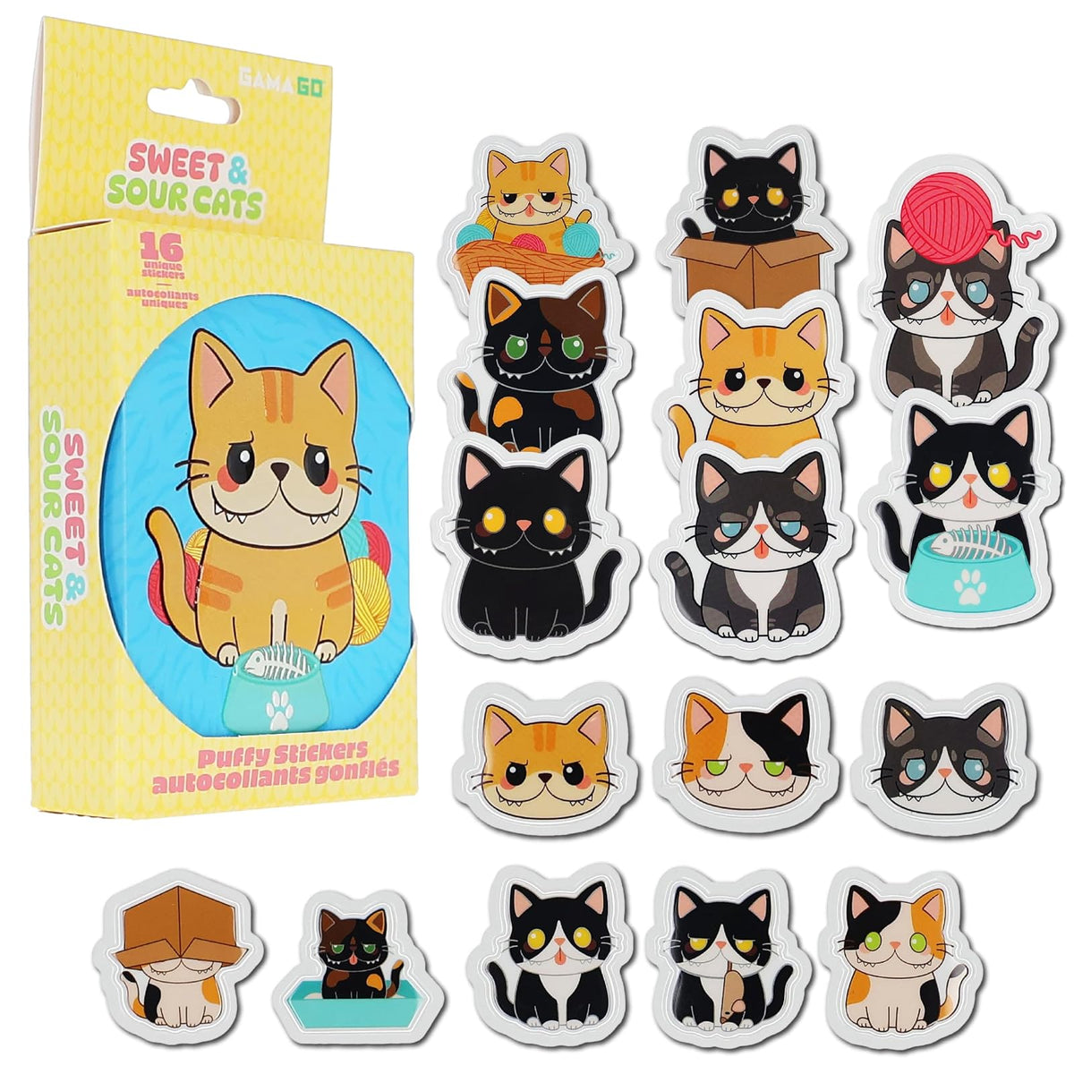 GAMAGO Sticker Decal, Sweet & Sour Cat, Sweet & Sour Cat