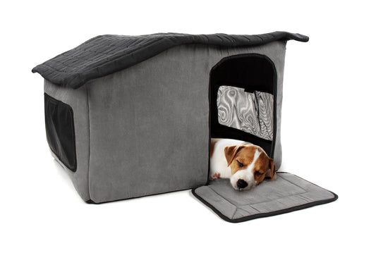 Sherpa Portable Soft-Sided Indoor Pet House - Gray, One Size