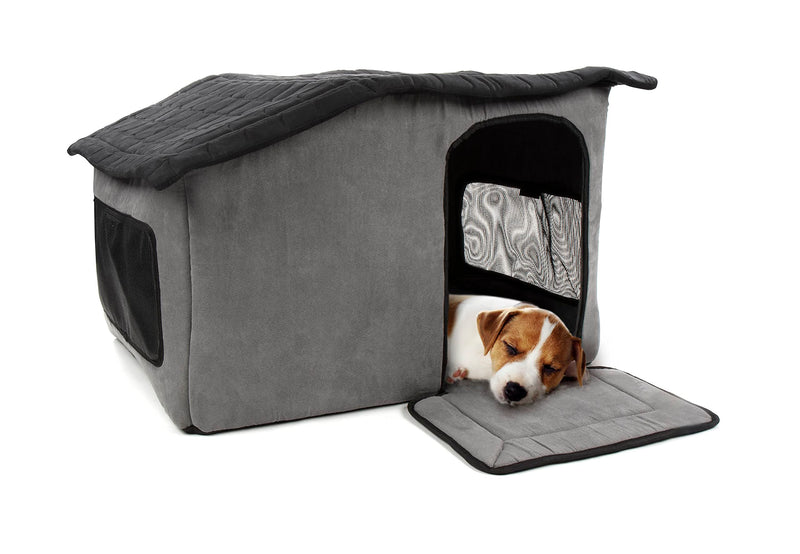 Sherpa Portable Soft-Sided Indoor Pet House - Gray, One Size