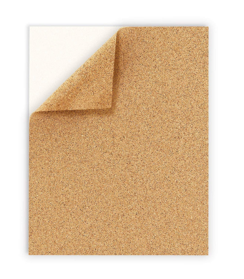 Hygloss Products Cork Sheets – 2 mm Thick Self Adhesive Cork Roll – 8.5 x 11 Inches, 2 Pack