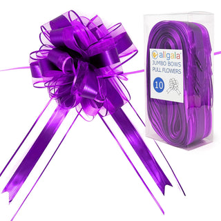 allgala Decorative Ribbon Trim, 8 Inch Jumbo (Pack of 10), Purple