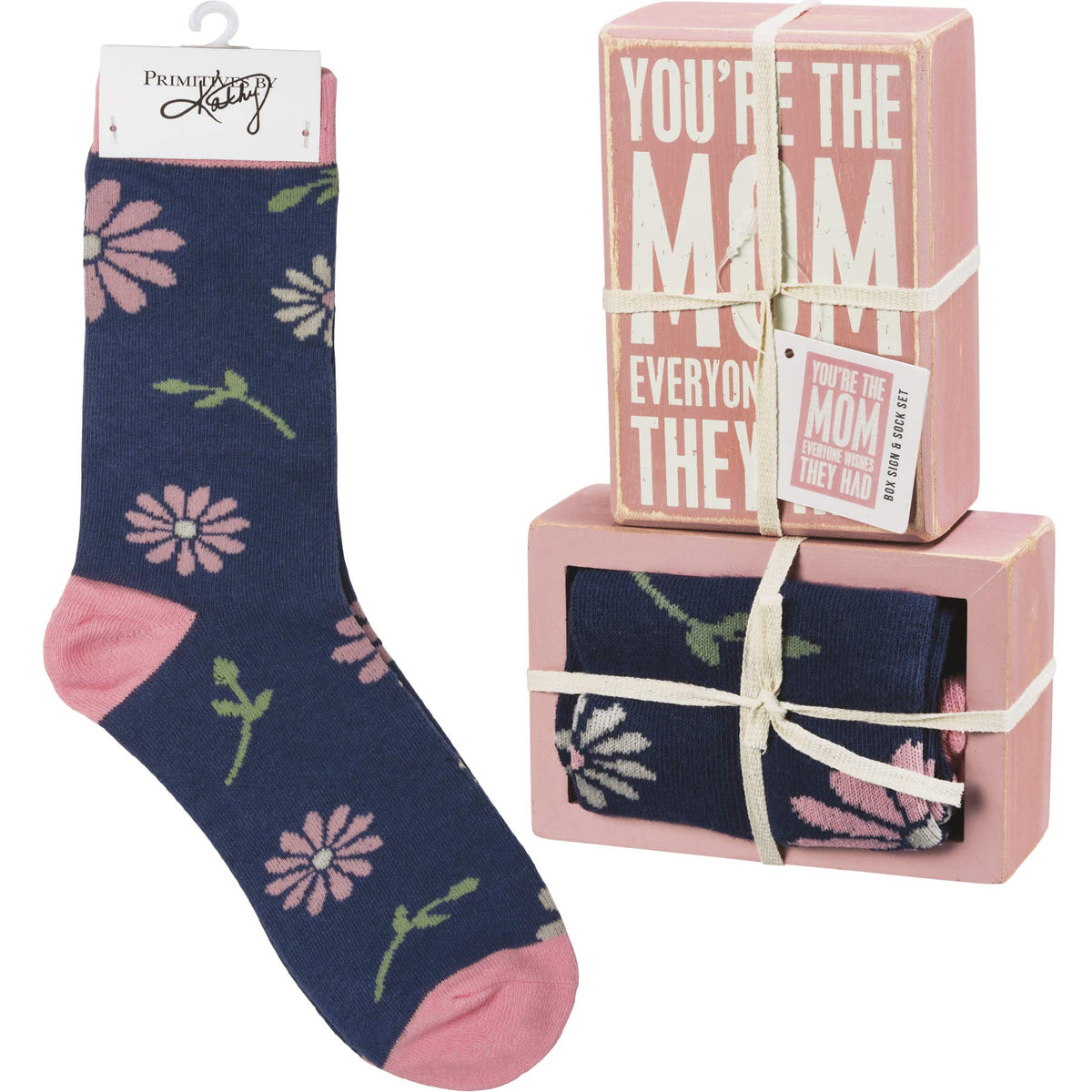 Primitives by Kathy You're The Mom Everyone Wishes They Had Home Décor Sign And Sock Gift Set