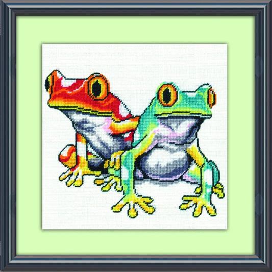Design Works Crafts Tobin DW2519 Needlepoint Kit, 10 by 10-Inch, Frogs