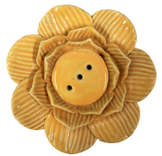 Aakriti Gallery Premium Wooden Handmade Incense Holder Incense Burner Aromatherapy Ornament Home Decor Meditation Yoga (Yellow Lotus)