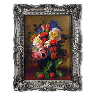 SIMON'S SHOP Picture Frame, 5x7, Silver - Baroque Floral