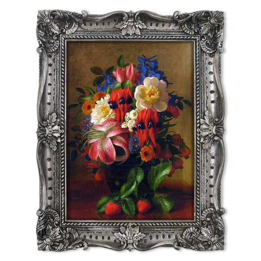 SIMON'S SHOP Picture Frame, 5x7, Silver - Baroque Floral