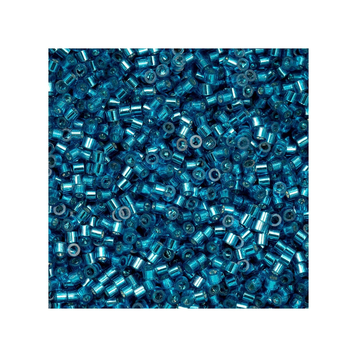 John Bead Craft Bead, Size 11, Capri Blue Silver Lined
