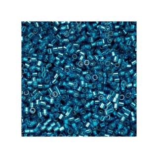 John Bead Craft Bead, Size 11, Capri Blue Silver Lined