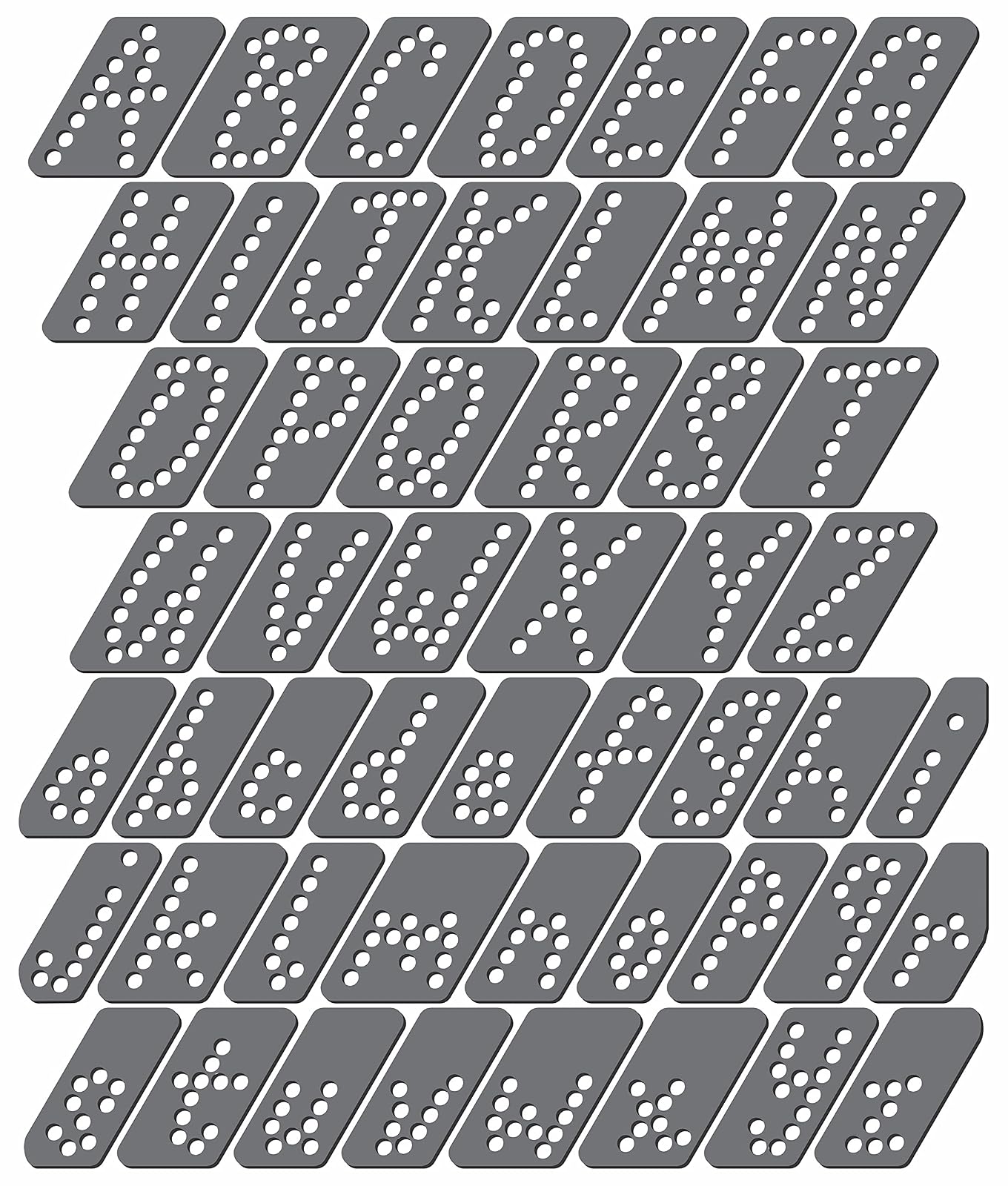 Rhinestone Genie Philips LED Font-Script 1.25 Inch Magnetic Rhinestone Template, Black