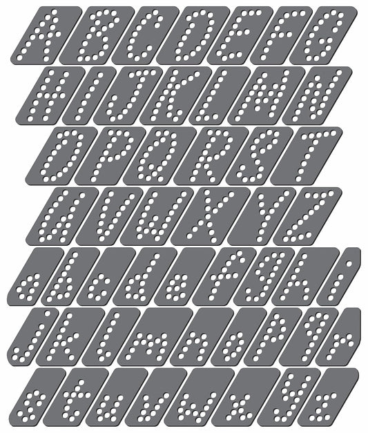 Rhinestone Genie Philips LED Font-Script 1.25 Inch Magnetic Rhinestone Template, Black