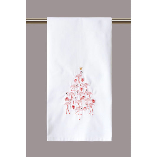Peking Handicraft Towel, 25 inches, White Pink Multi