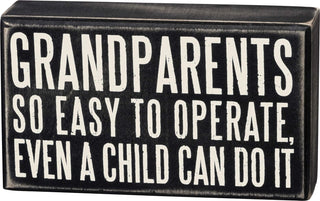 Primitives By Kathy Box Sign 6 by 3.5-Inch Grandparents