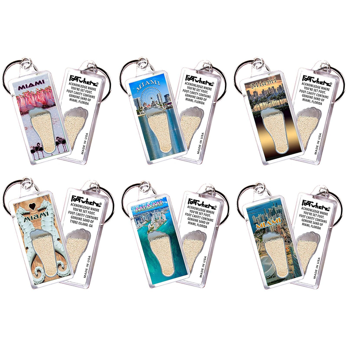 FootWhere Keychain, Small, Clear