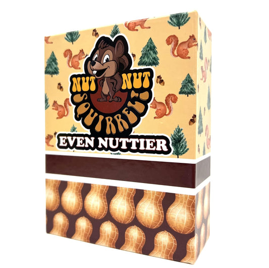 PBN'J Games nut nut Squirrel! Even Nuttier - Fun Card Game for Kids & Families. Use The New Crazy Cards to Outsmart Your Opponents and Monitor Your Risk of Squirrels | 2-6 Players | Ages 4+ | 3 Levels of Play