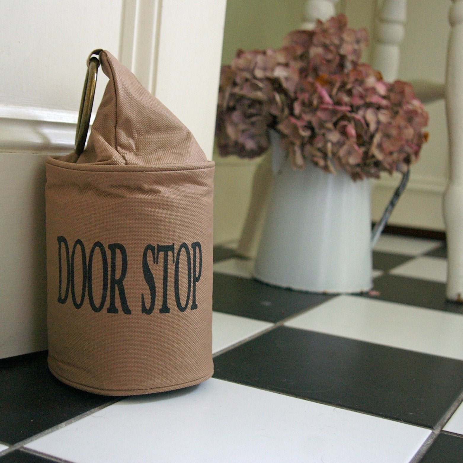 Esschert Design USA LH118 Fabric Doorstop with Ring