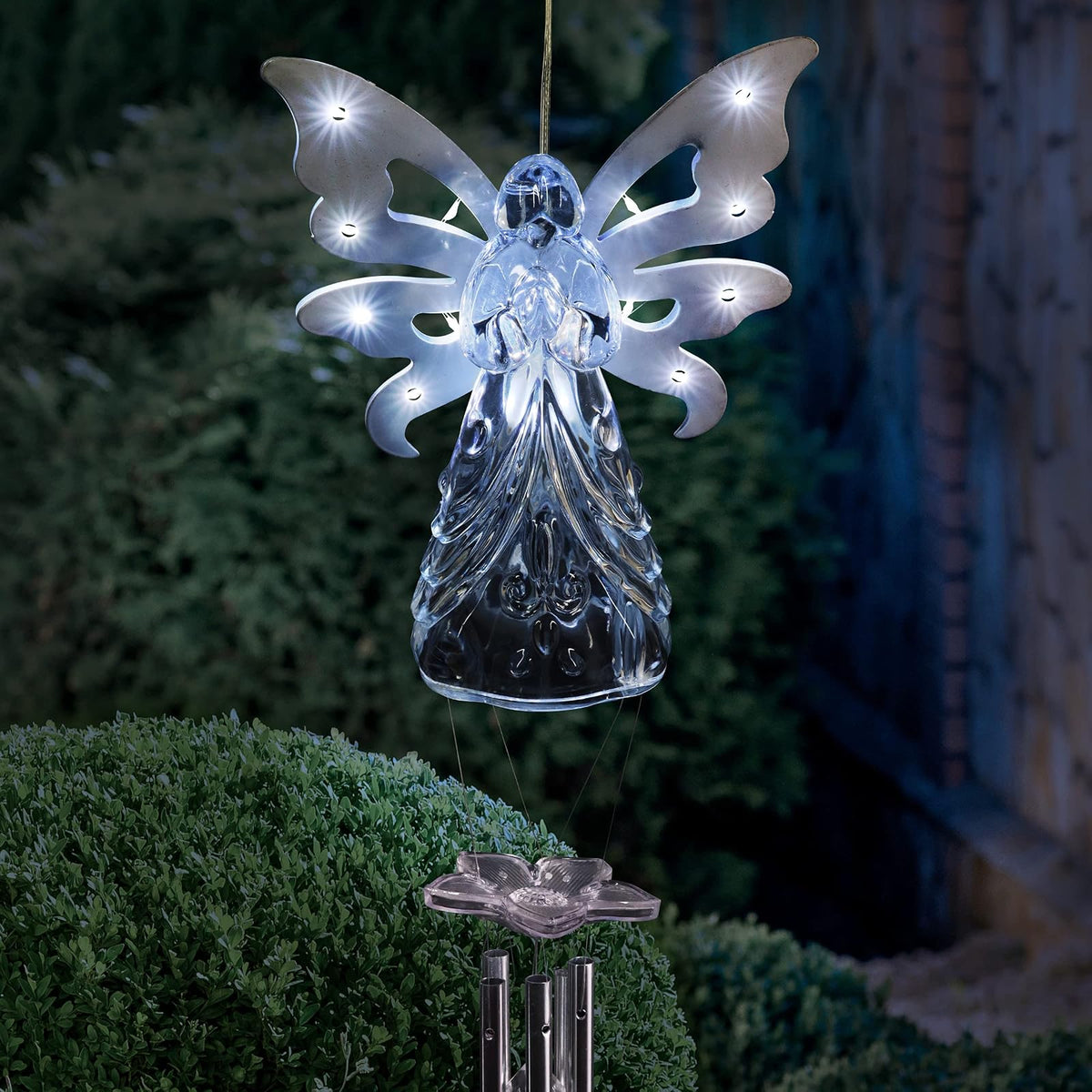 Exhart Wind Chime, 6.5" x 4.0" x 42.0", White