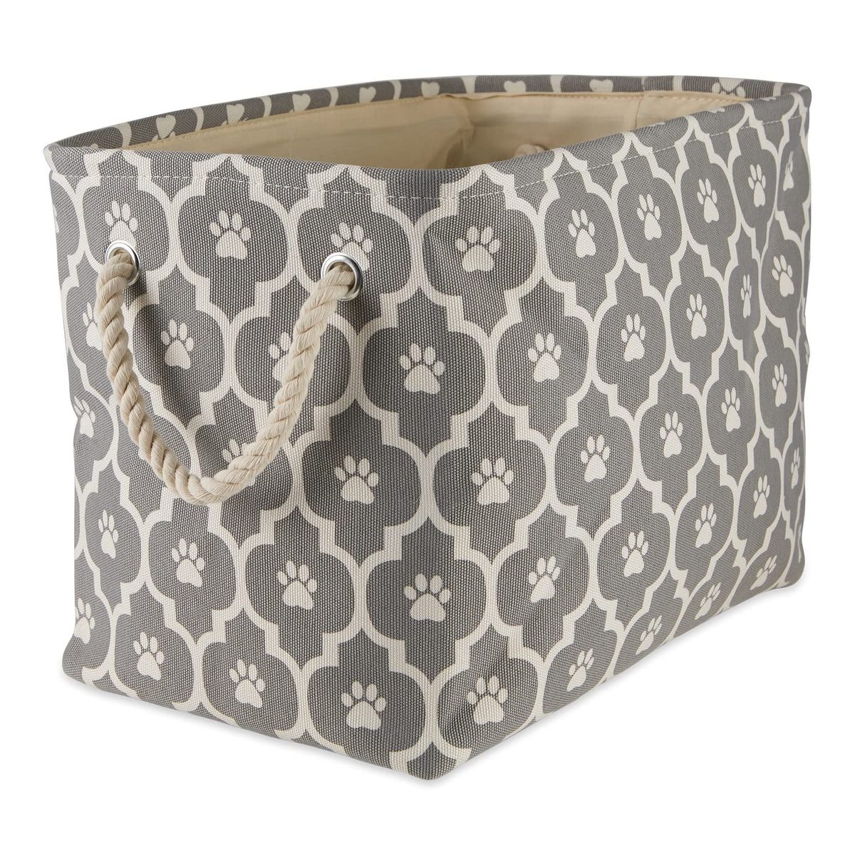 Bone Dry Basket, Medium Rectangle, Gray