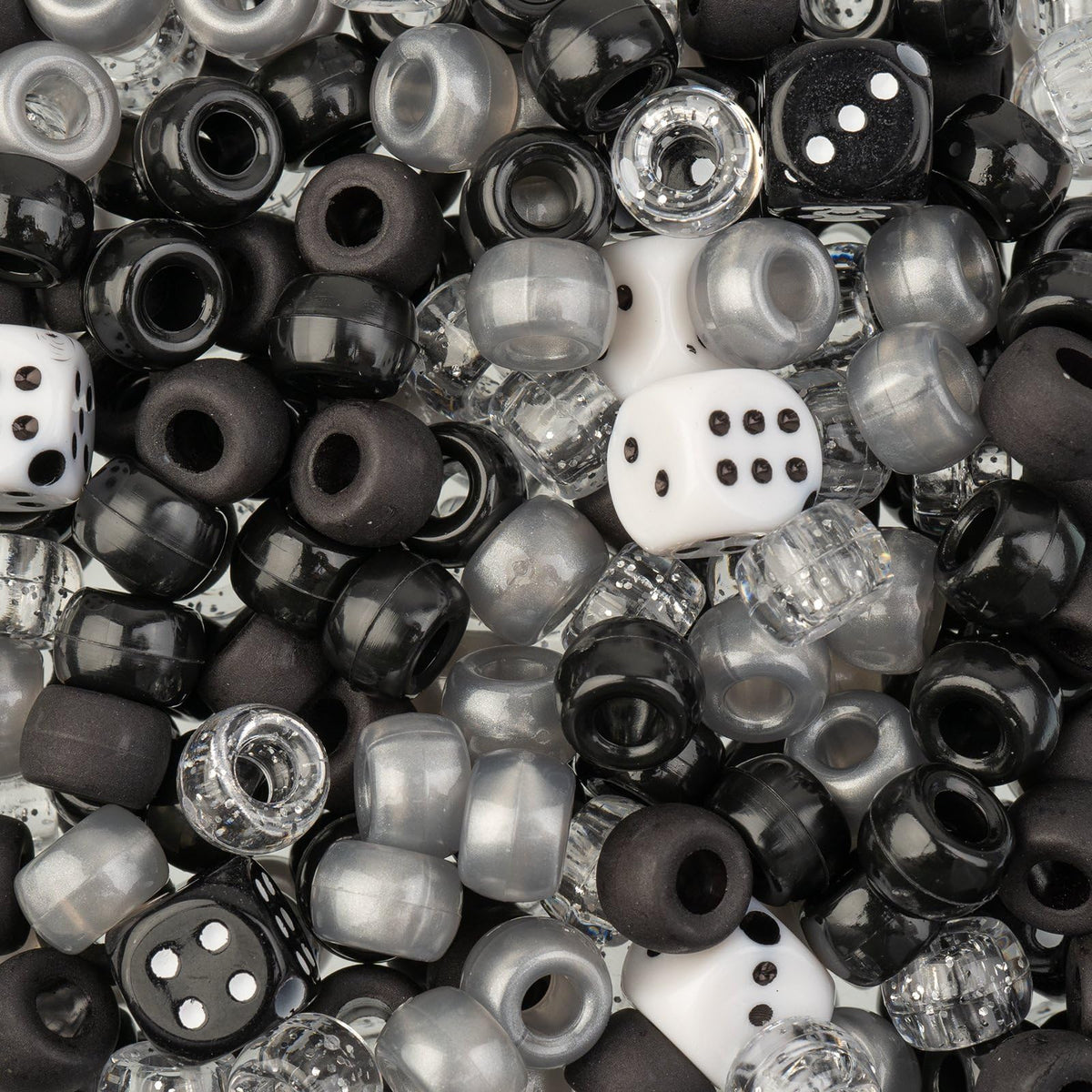 John Bead Craft Bead, 4x7mm, Black