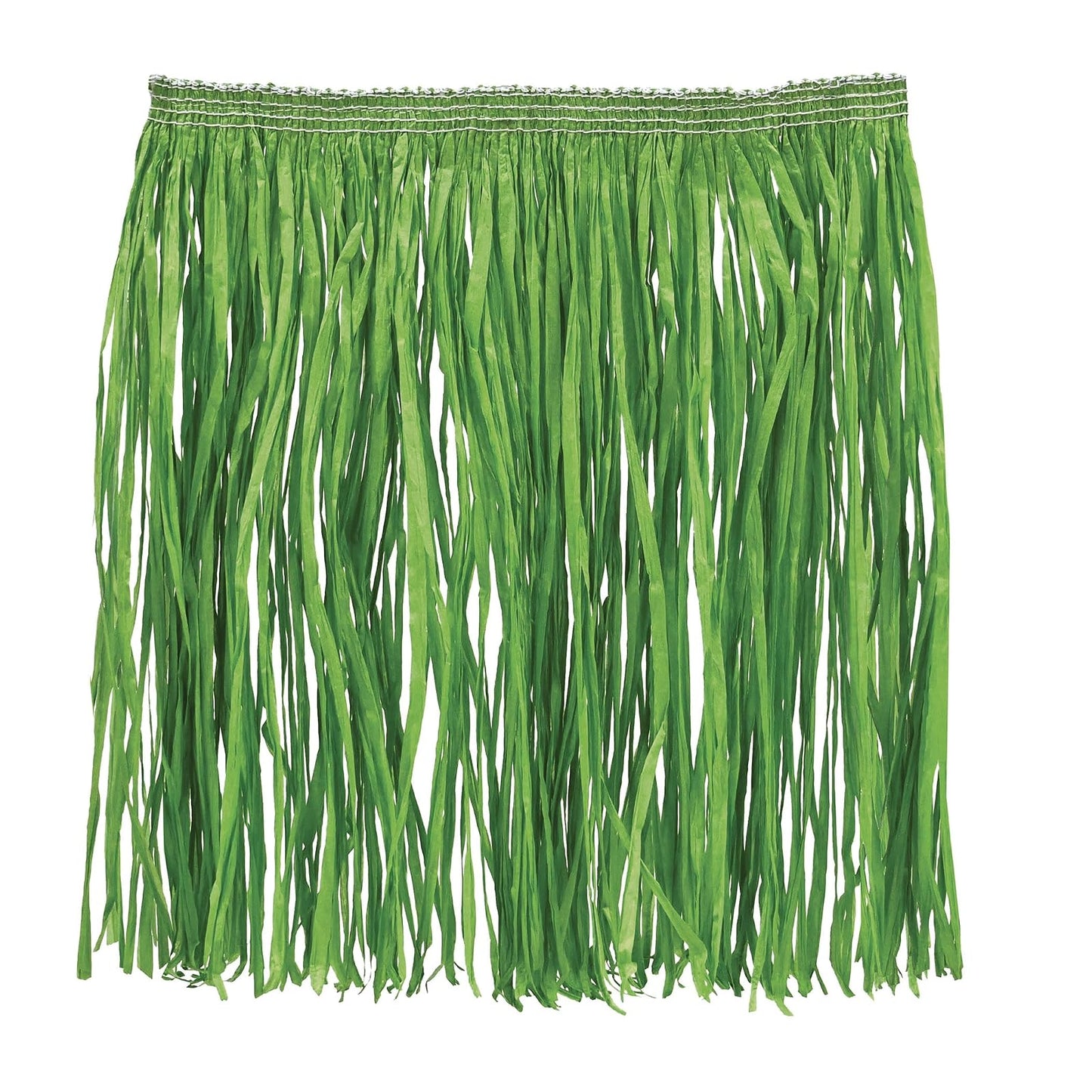 Beistle Adult Size Short Green Paper Grass Hula Skirt Luau Costume Accessory, One