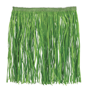 Beistle Adult Size Short Green Paper Grass Hula Skirt Luau Costume Accessory, One