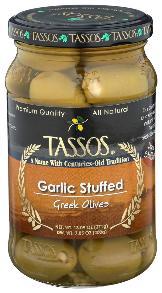 TASSOS Garlic Stuffed Olives, 13.09 OZ