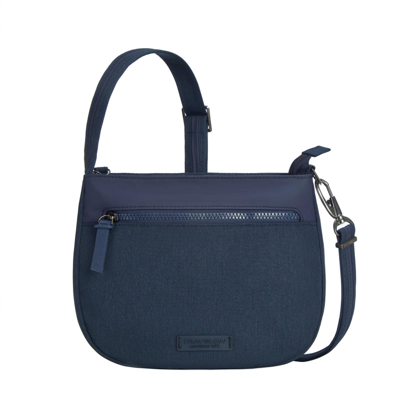 Travelon Metro Anti-Theft Saddle Crossbody, Navy Heather