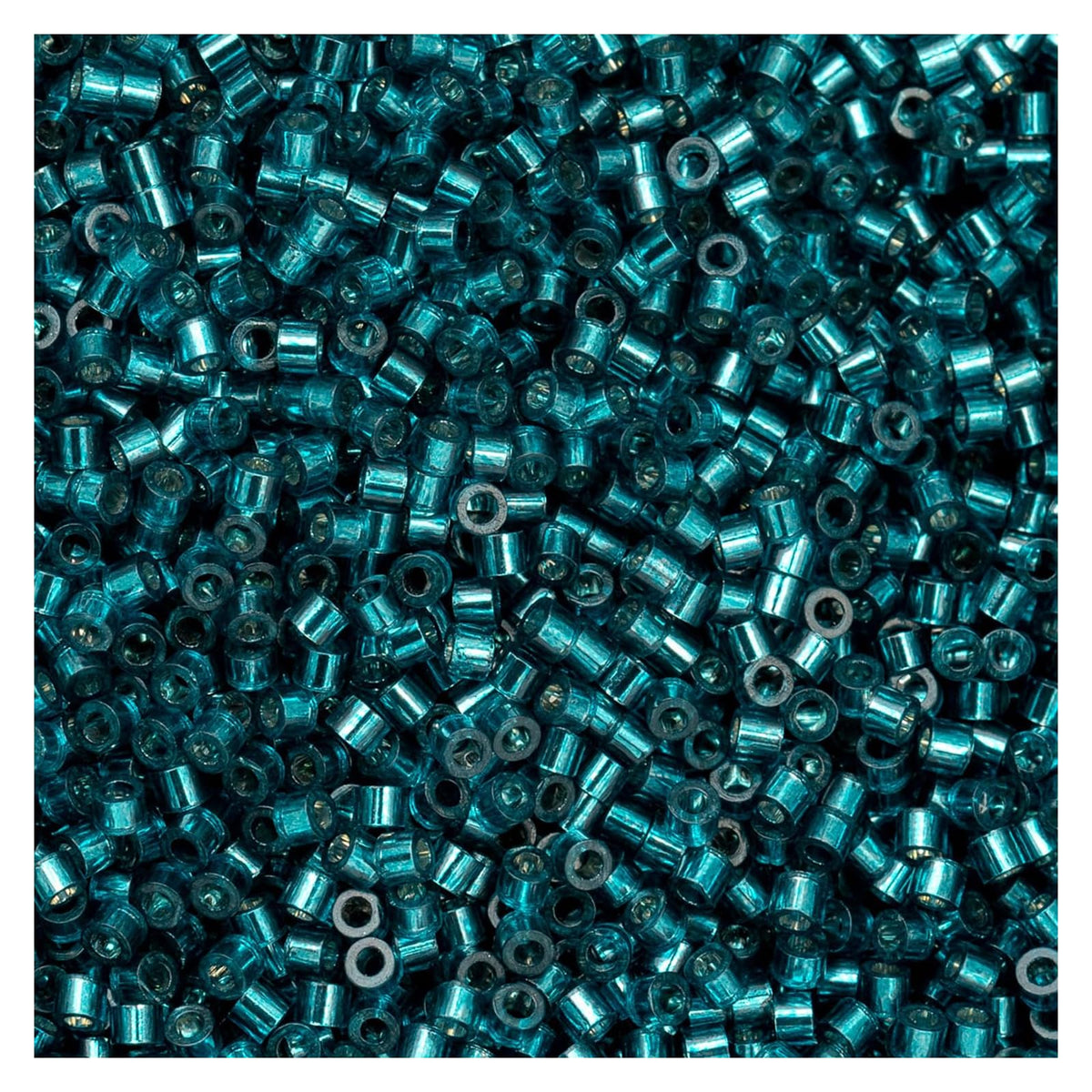 John Bead Craft Bead, Size 11, Blue Zircon Silver Lined