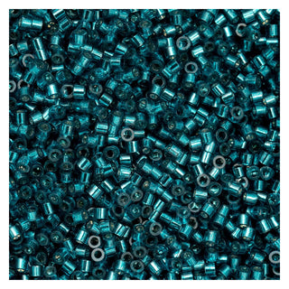 John Bead Craft Bead, Size 11, Blue Zircon Silver Lined