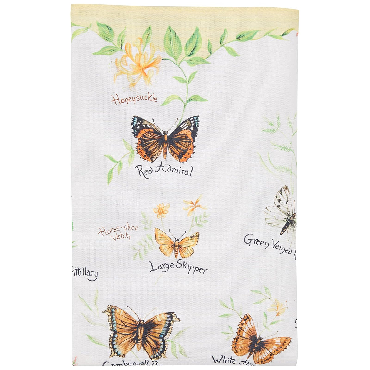 Samuel Lamont Towel, 30" long x 19" wide, Yellow, Green, Creamy White, Orange