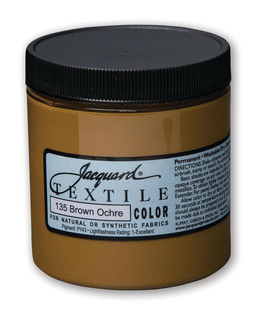 Jacquard Textile Color Fabric Paint 8Oz-Brown Ochre
