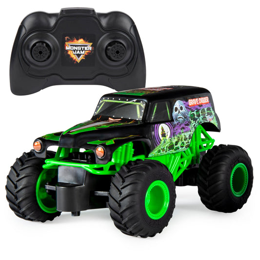 Monster Jam, Official Grave Digger Remote Control Monster Truck, 1:24 Scale, 2.4 GHz, for Ages 4 and Up