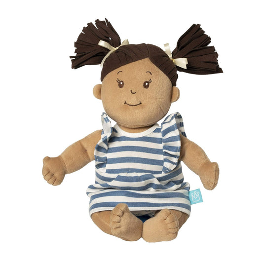 Manhattan Toy Baby Stella Beige with Brown Hair 15" Soft First Baby Doll