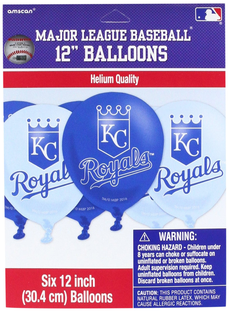 "Kansas City Royals Major League Baseball Collection" Printed Latex Balloons, Party Decoration