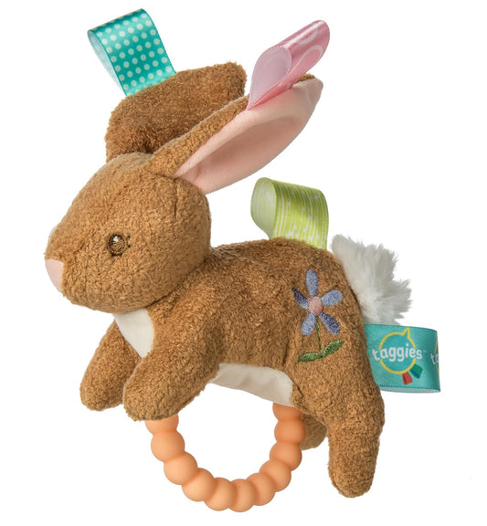 Mary Meyer Taggies Teether Baby Rattle, 6", Harmony Bunny