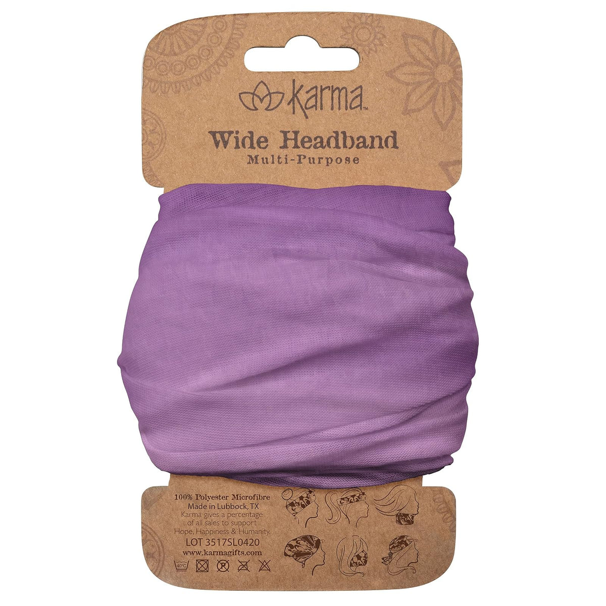 Karma Hairband, 1 Count (Pack of 1), Purple Ombre