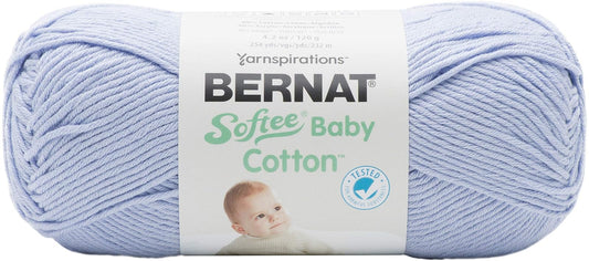 Spinrite Yarns (CA) Bernat Softee Baby Cotton YARN, Pale Periwinkle