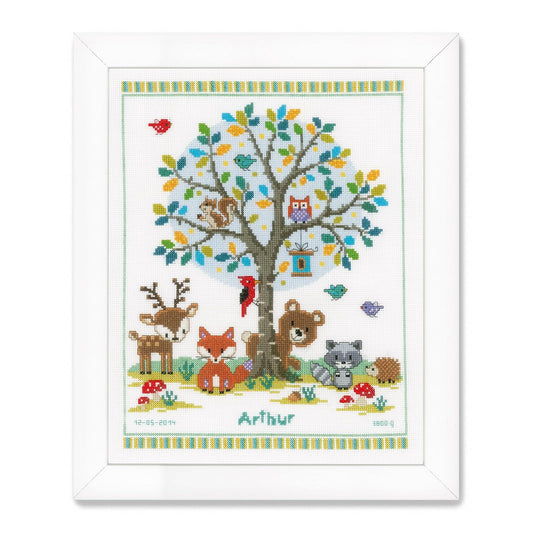 Vervaco Counted Cross Stitch Kit in The Woods 11.2" x 14"