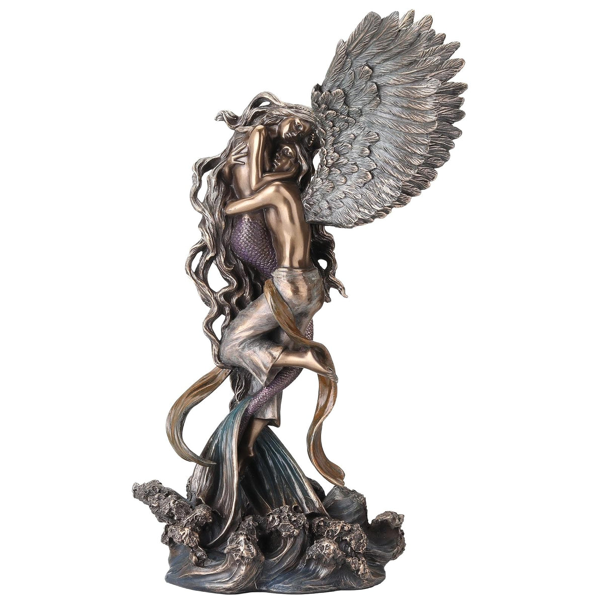 Veronese Design Figurine, 8.8" x 8.7" x 15.1", Bronze, Silver