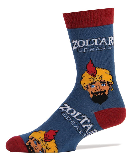 Oooh Yeah Socks Men's Novelty Crew Socks, Funny Crazy Silly Cool Casual Dress Unique Cotton Socks (Speaks Again)