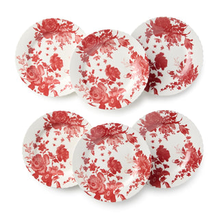 Certified International Dishware Plate, 6 inches, Rose and White