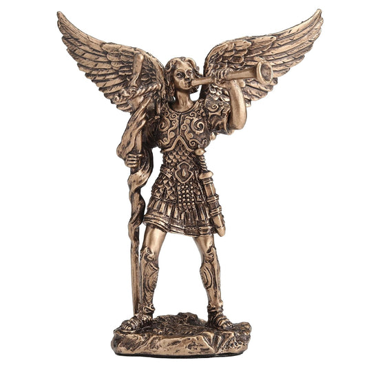 Unicorn Studio US Archangel St. Gabriel Mini Statue with Messenger's Trumpet Statue Sculpture