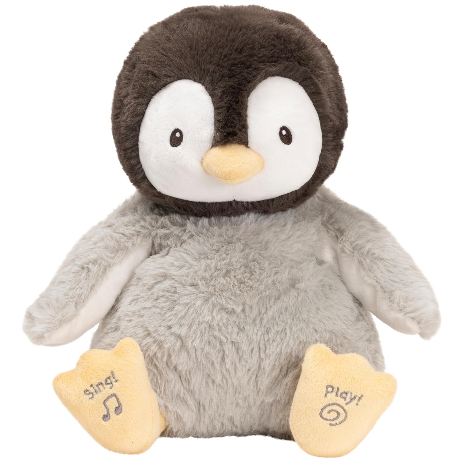 GUND Baby Animated Kissy The Penguin Stuffed Animal Plush, Black/White/Grey, 12"